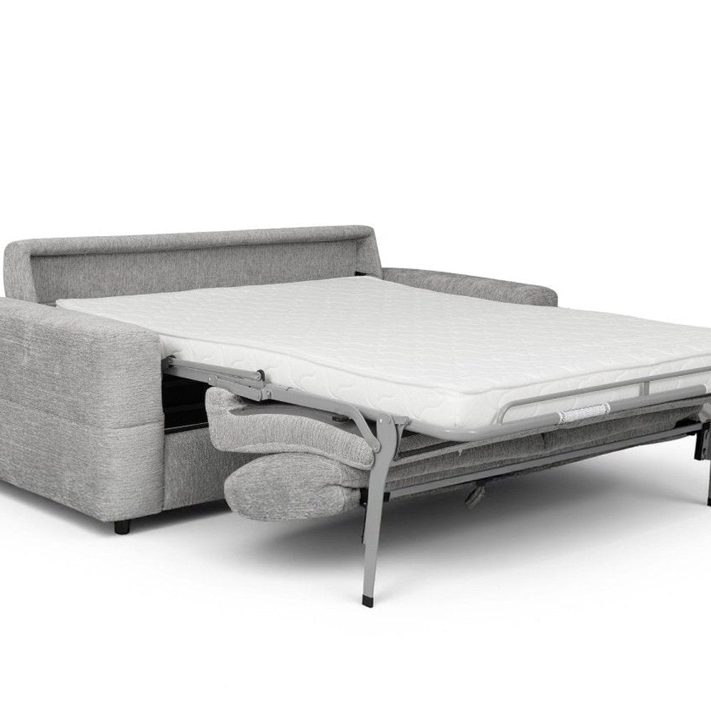 Canapé convertible 3 places velours chiné gris — Amaury