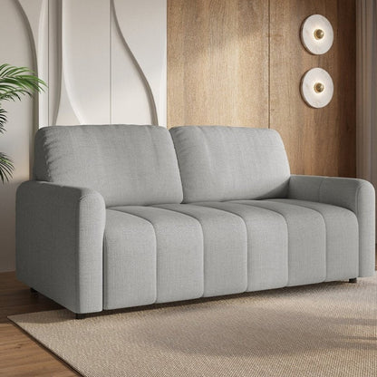Canapé convertible 3 places tissu gris — Isandro