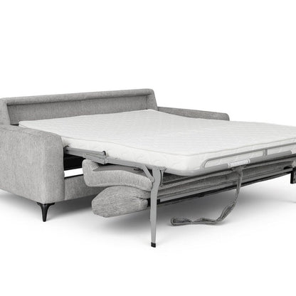 Canapé convertible 3 places velours chiné gris — Nona