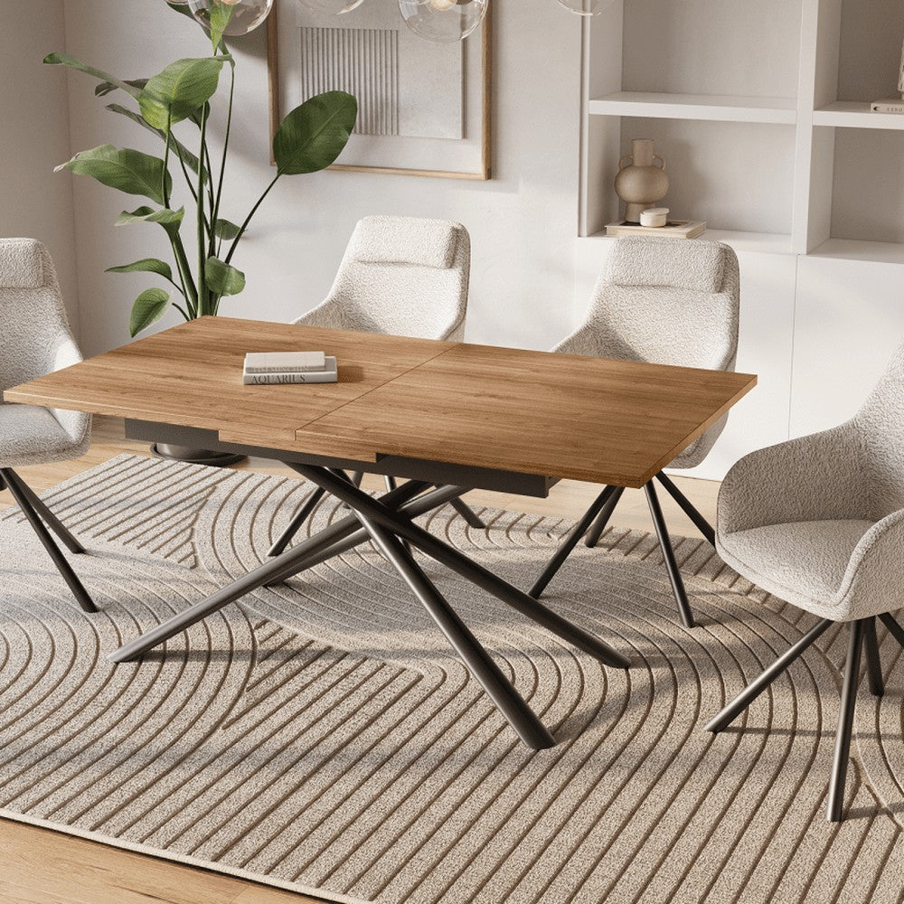 Chaise pivotante avec accoudoirs effet mouton — Agnes - Vue 3
