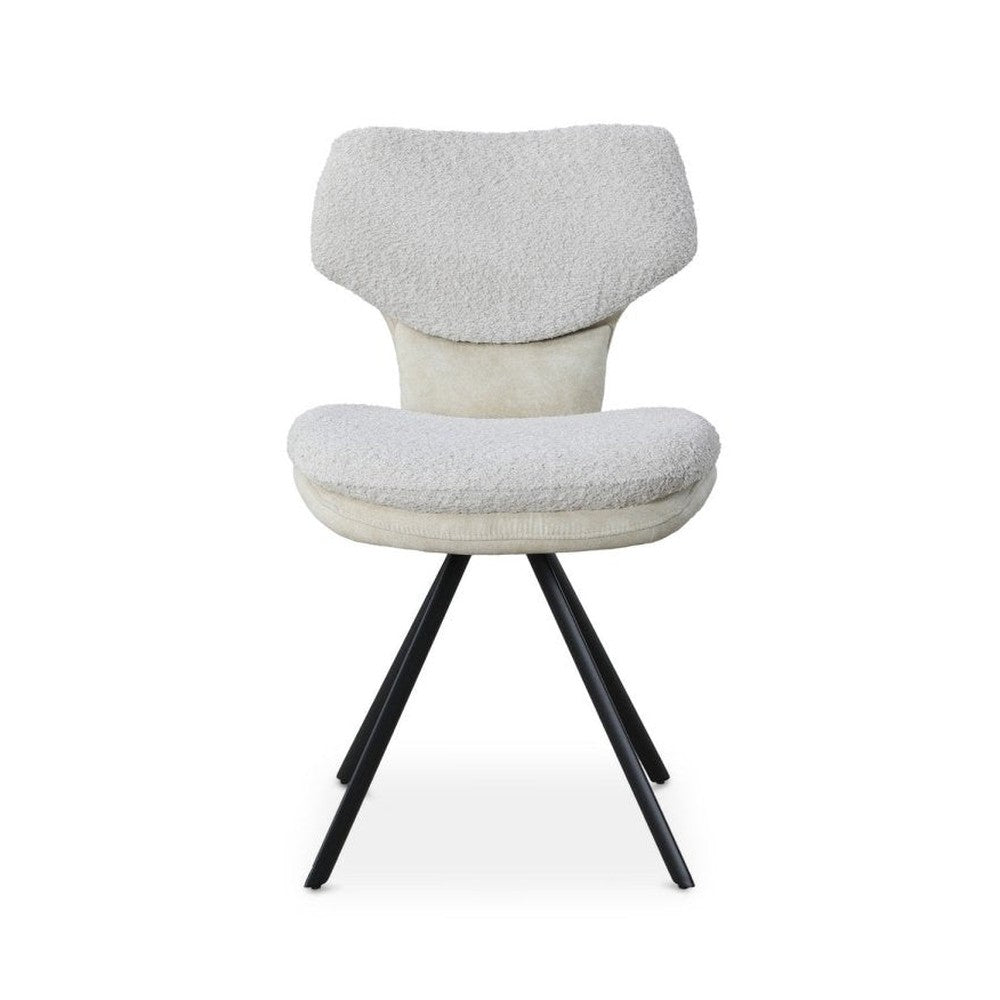 Lot de 2 chaises bouclette beige — Milia - Vue 3
