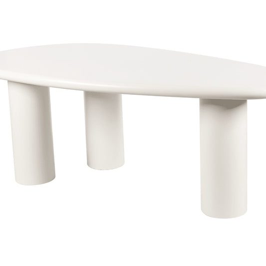 Table à manger asymétrique beige 8 personnes — Aveline