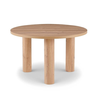 Table ronde effet bois 120 cm — Lorina