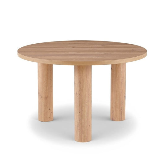 Table ronde effet bois 120 cm — Lorina
